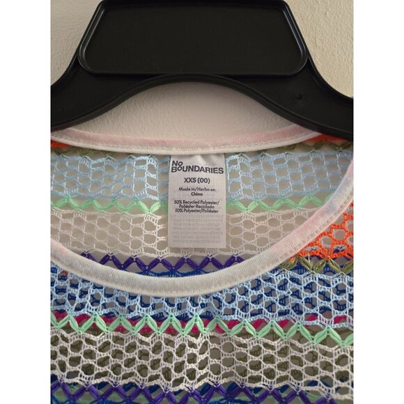 NWT Juniors Crochet Long Sleeve Cover-Up Top – Size XXS - Picture 3 of 4